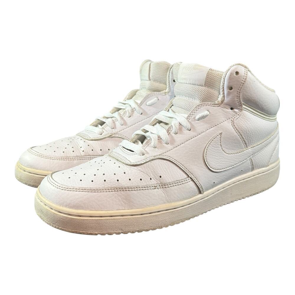 Nike Court Vision Mid Men's All White DN3577-100 Sneakers Shoes Us Size 12